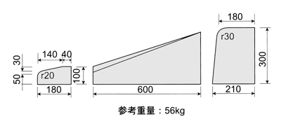 片面歩車道C1段切下げ(B用バイコロジー)