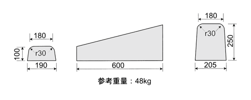 両面歩車道B1段切下げ(両面フラット)(県型)
