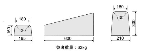 両面歩車道C1段切下げ(両面フラットH150)(県型)