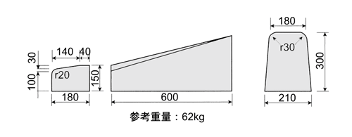 両面歩車道C1段切下げ(B用バイコロジーH150)(県型)