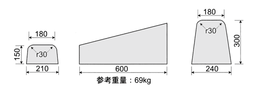 両面歩車道C1段切下げ(両面フラットH150)