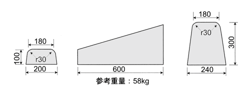 両面歩車道C1段切下げ(両面フラット)