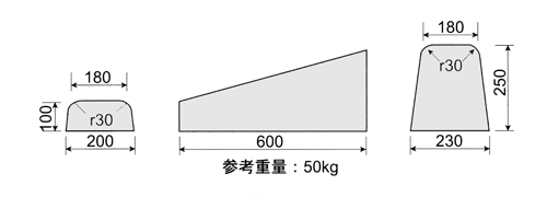 両面歩車道B1段切下げ(両面フラット)
