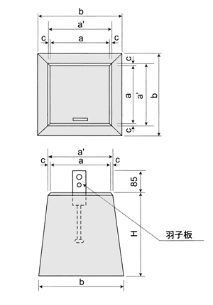 助石（羽子板付）